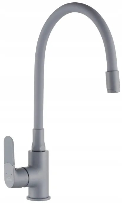 Invena Joga, stojanková drezová batéria s flexibilným ramenom, šedá, BZ-32-P05-C