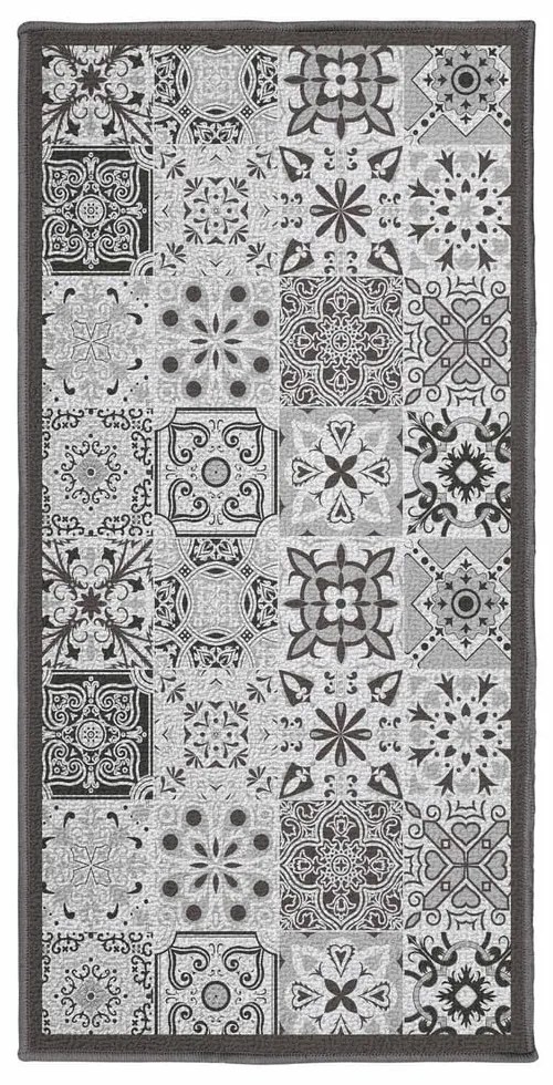 Sivý prateľný behúň 50x120 cm Persane – douceur d'intérieur