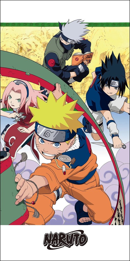 Jerry Fabrics Bavlnená froté osuška 70x140 cm - Naruto
