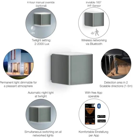 Steinel 055530 - LED Vonkajšie svietidlo so senzorom L 840 LED/9,5W/230V IP44