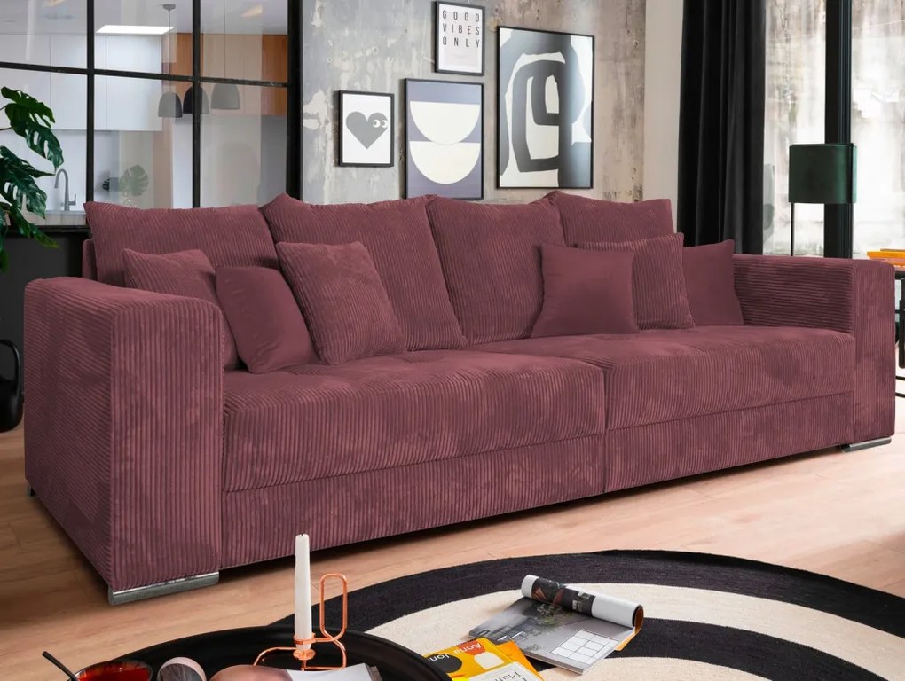 Pohovka Richard, tmavo ružová látka