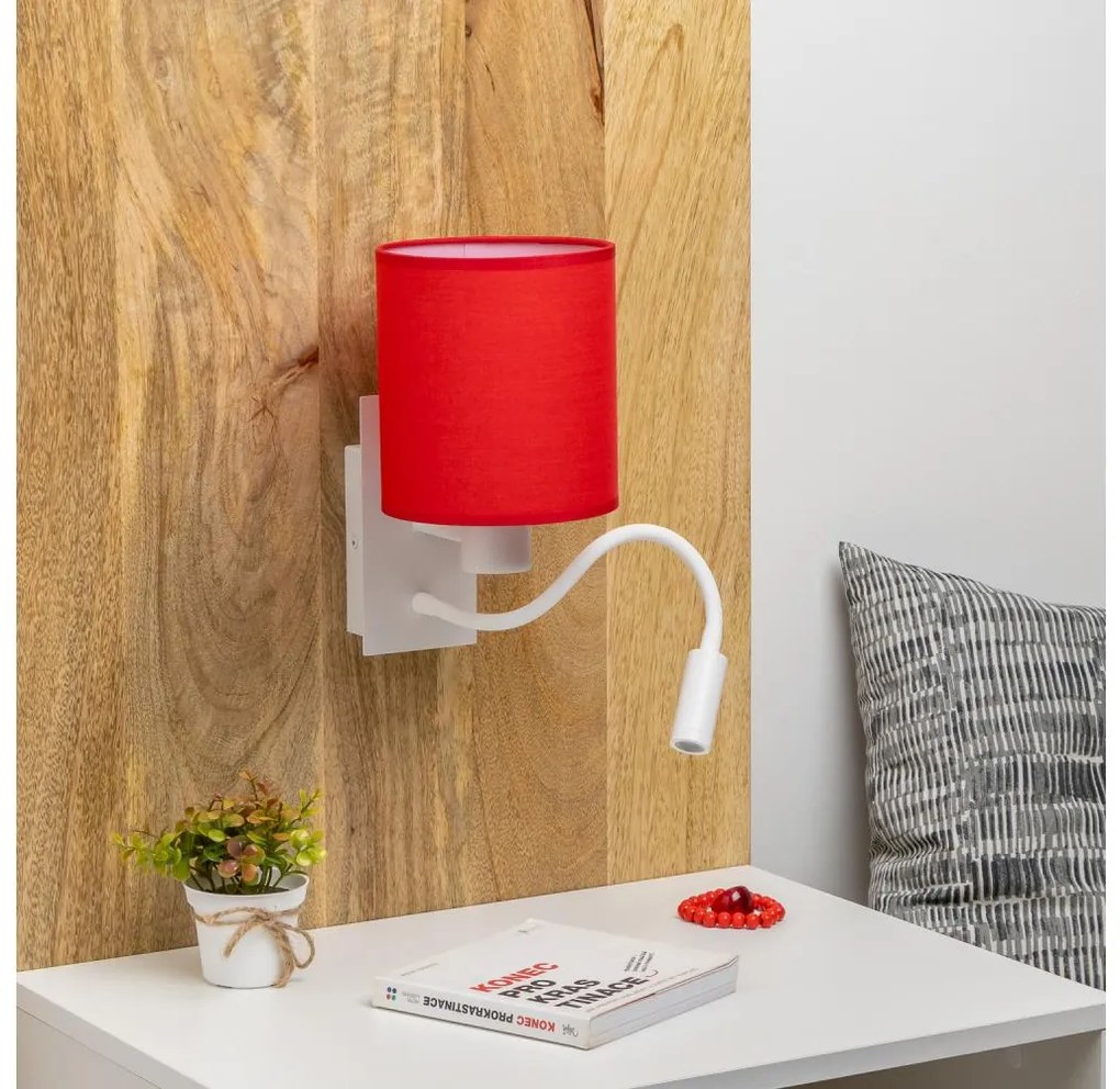Brilagi - LED Nástenná lampa NUBILA 1xE27/25W/230V + LED/3W biela/červená