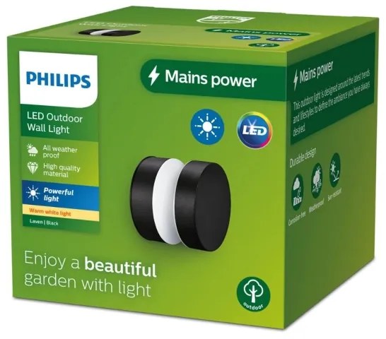 Philips - LED Vonkajšie nástenné svietidlo LAVEN LED/6W/230V 2700K IP44