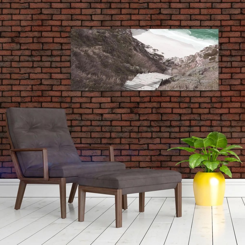 Obraz - Cesta k smaragdovému moru (120x50 cm)