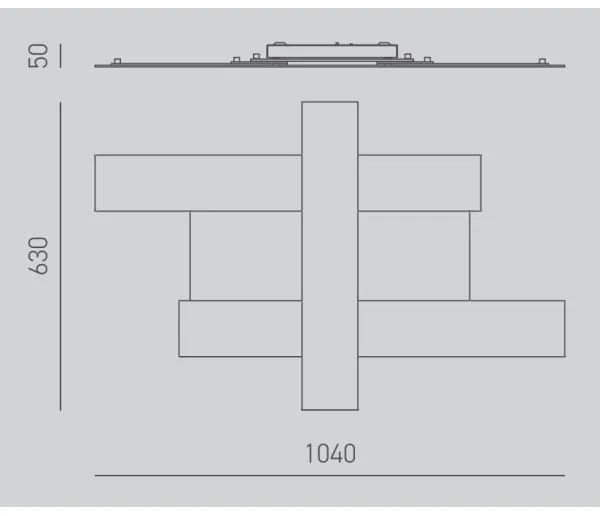 Gea Luce DOHA P G N - LED Stropné svietidlo DOHA LED/50W/230V 104 cm čierna