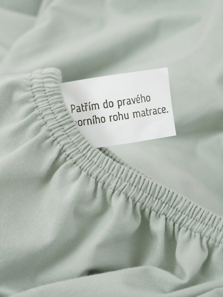 Jersey plachta s elastanom Deluxe 120 × 200 cm – sivozelená