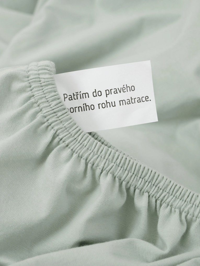 Jersey plachta s elastanom Deluxe 220 × 200 cm – sivozelená