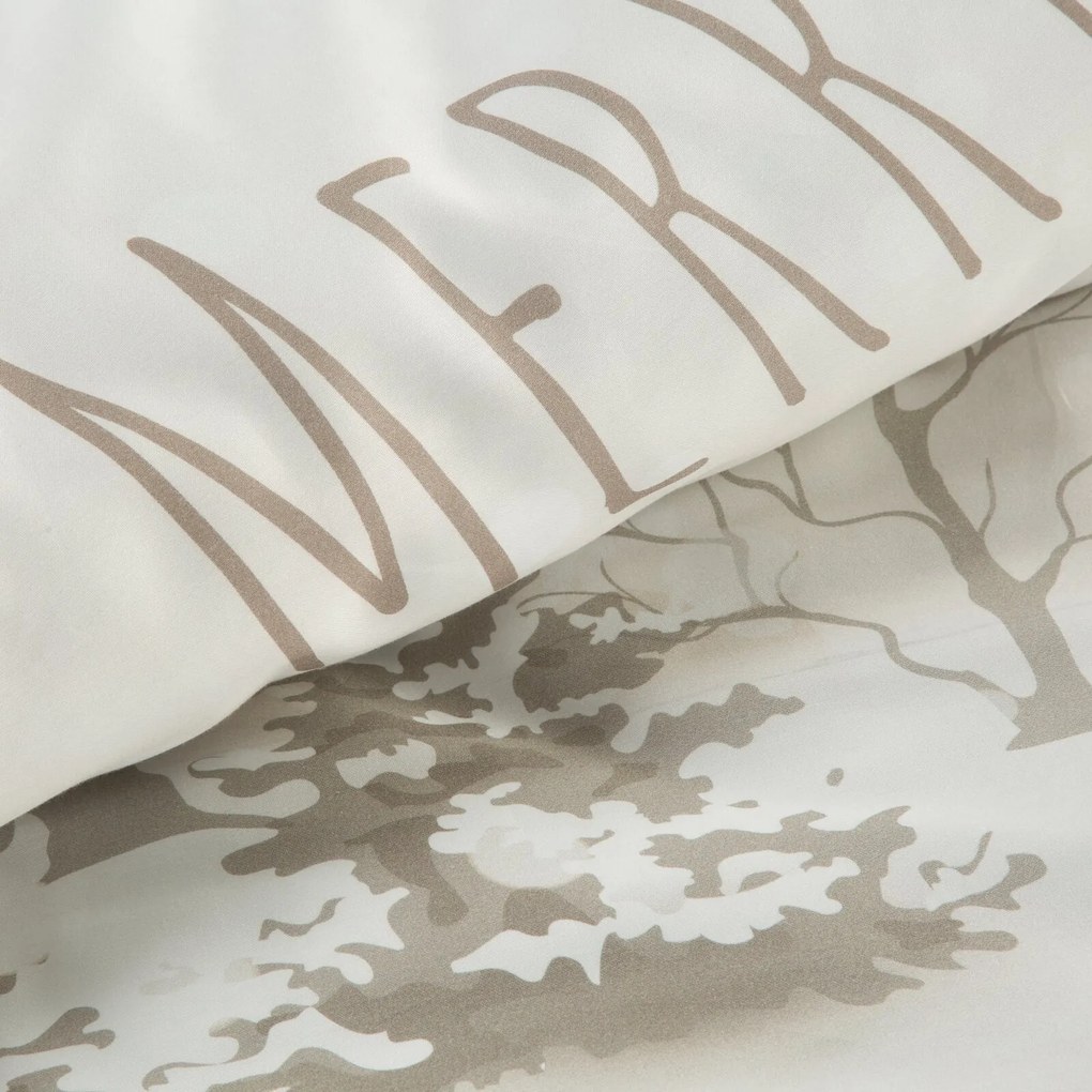 VIANOČNÉ OBLIEČKY Z MIKROVLÁKNA SNOWFLAKE 200X220 CM, 2 KS 70X80 CM VZOROVANÉ