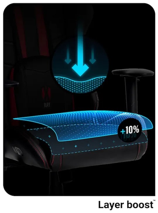 Herné kreslo Diablo X-Ray King Size: čierno-červené Diablochairs