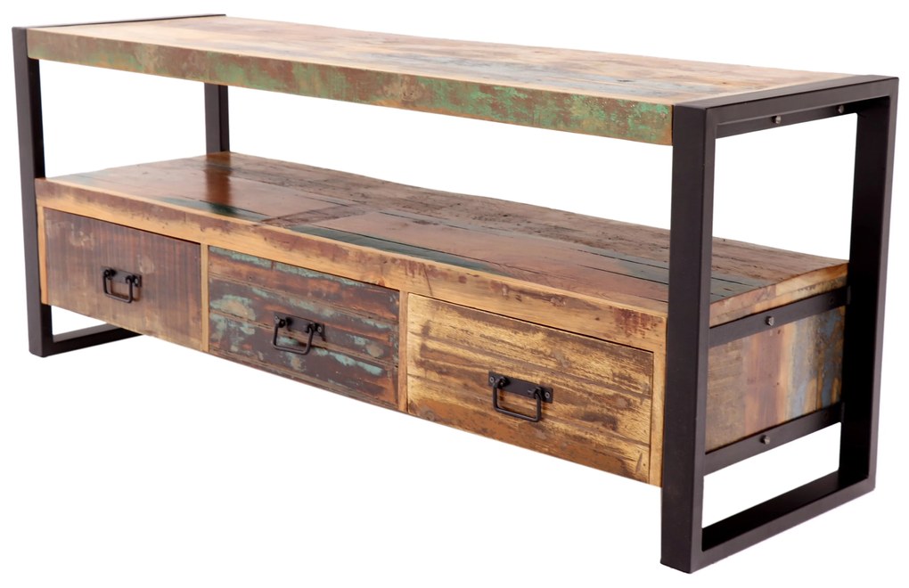 furniture-nabytek.cz - TV stolík z recyklovaného mangového dreva 150x60x45