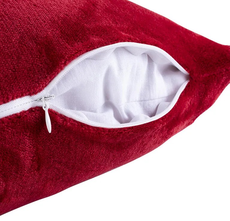 Súprava 2 ks obliečok na vankúšiky z mikroplyšu červené 40 x 40 cm