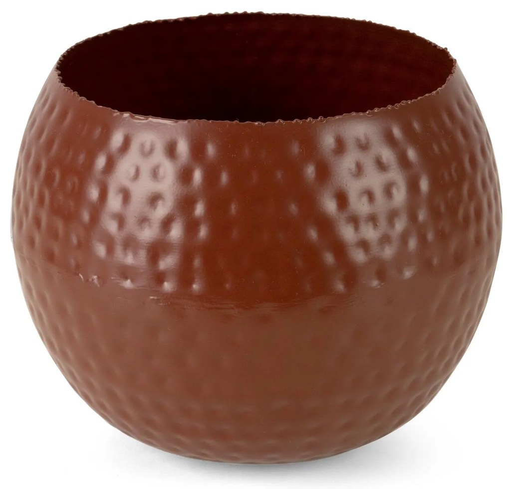 KOVOVÝ KVETINÁČ DONICA 20X20X20 CM MEDENÁ