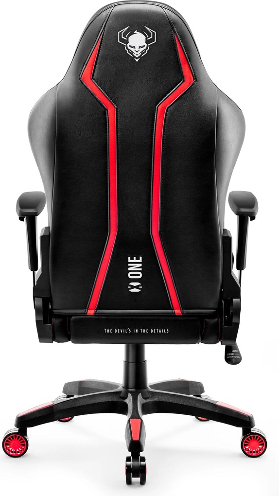 Herné kreslo z eko-kože King Size, čierny-červený: Diablo X-One 2.0