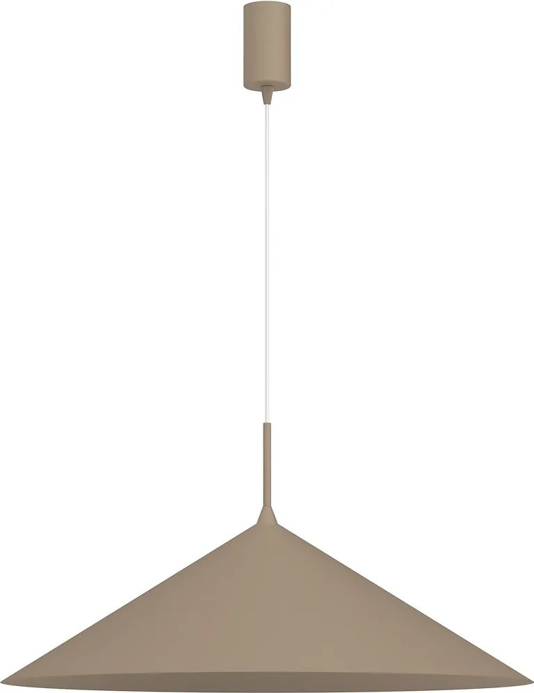 Závesné svietidlo Capital, 1x tmavobéžové kovové tienidlo, (fi 60cm), be