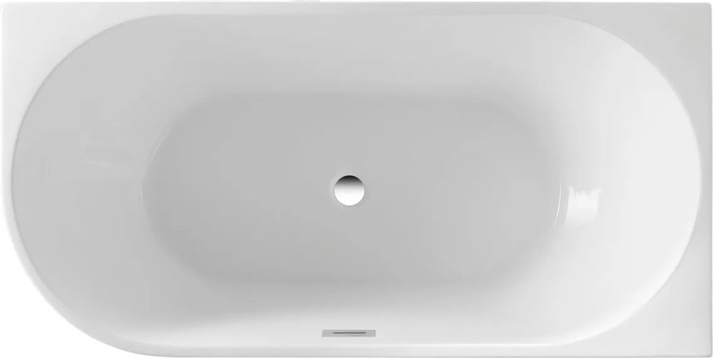 Aqualine Tibera, rohová stojaca vaňa, 160x75cm, biela, E1027