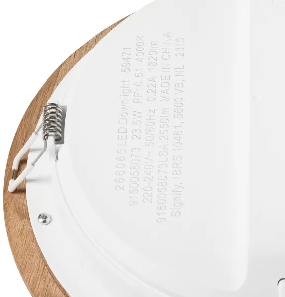 LED Podhľadové svietidlo WOODY SPOT LED/23,5W/230V 4000K dub ø 23,5 cm