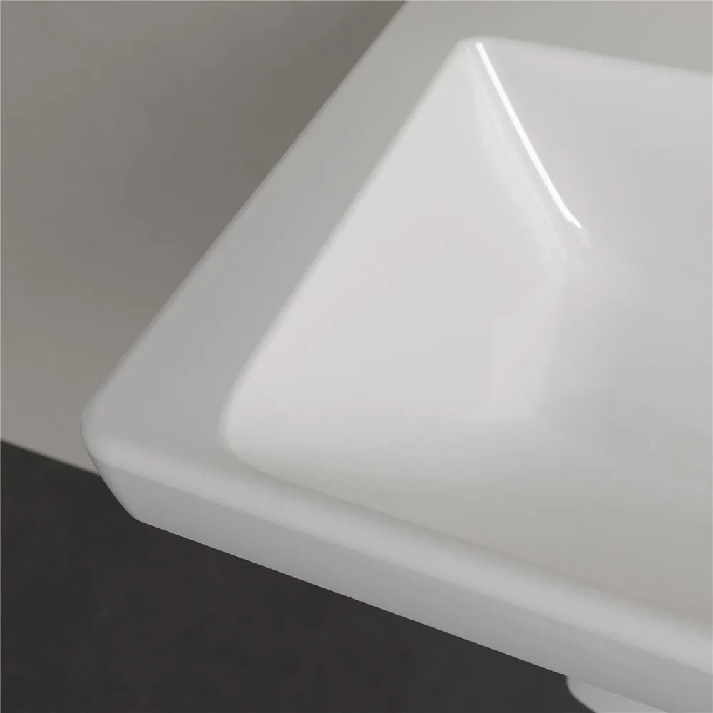VILLEROY & BOCH Subway 3.0 závesné umývadlo bez otvoru, bez prepadu, 550 x 440 mm, biela alpská, s povrchom CeramicPlus, 4A7058R1
