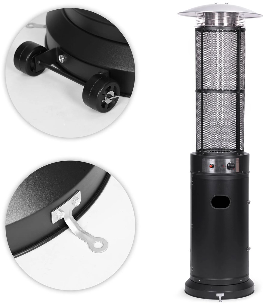 MultiGarden Vonkajší plynový ohrievač 11 kW sklenený MultiGarden