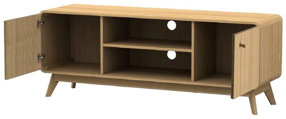 TV stolík v dekore duba v prírodnej farbe 140x53 cm Cassie - Støraa