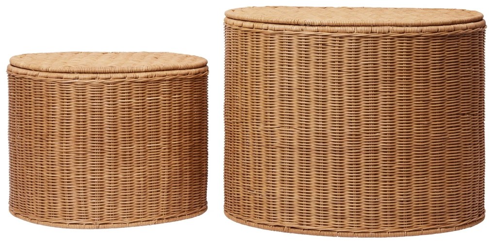 Ferm Living Úložný kôš s vekom Willora Braided Menší