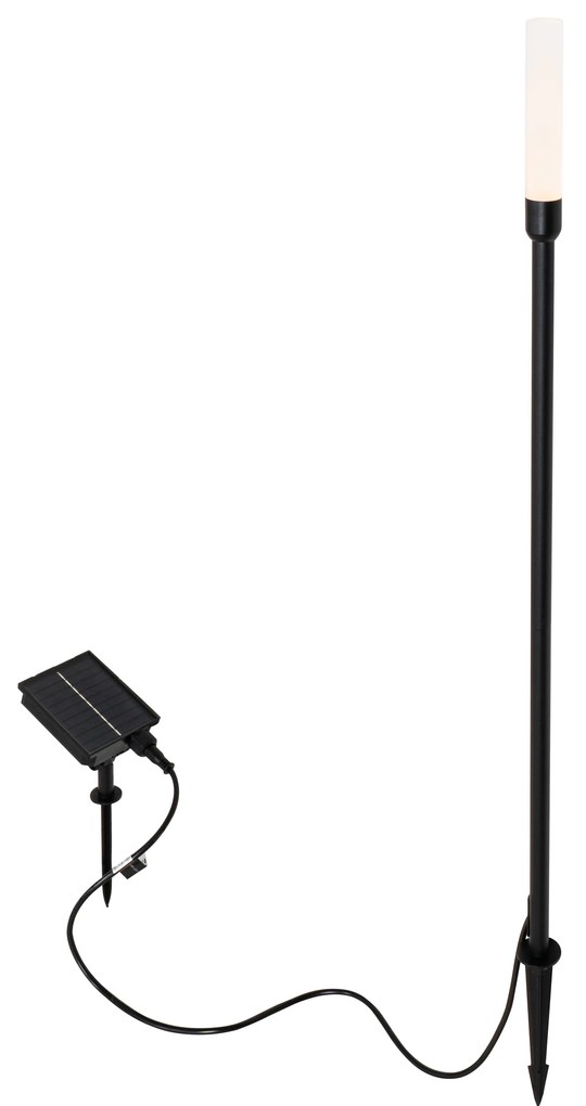 Vonkajšia stojaca lampa čierna vrátane nabíjateľného LED a solárneho - Barry