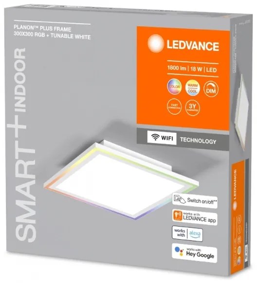 Ledvance- LED RGBW Stmievateľné stropné svietidlo SMART+ PLANON LED/18W/230V Wi-Fi