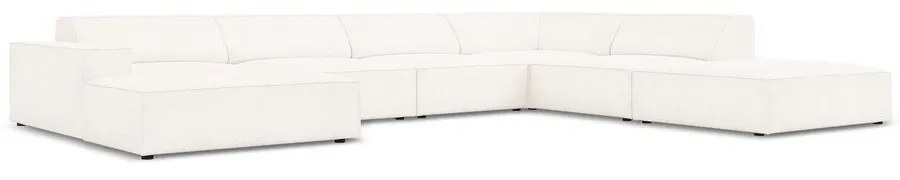 Béžová rohová pohovka z textílie bouclé (pravý roh) Jodie – Micadoni Home