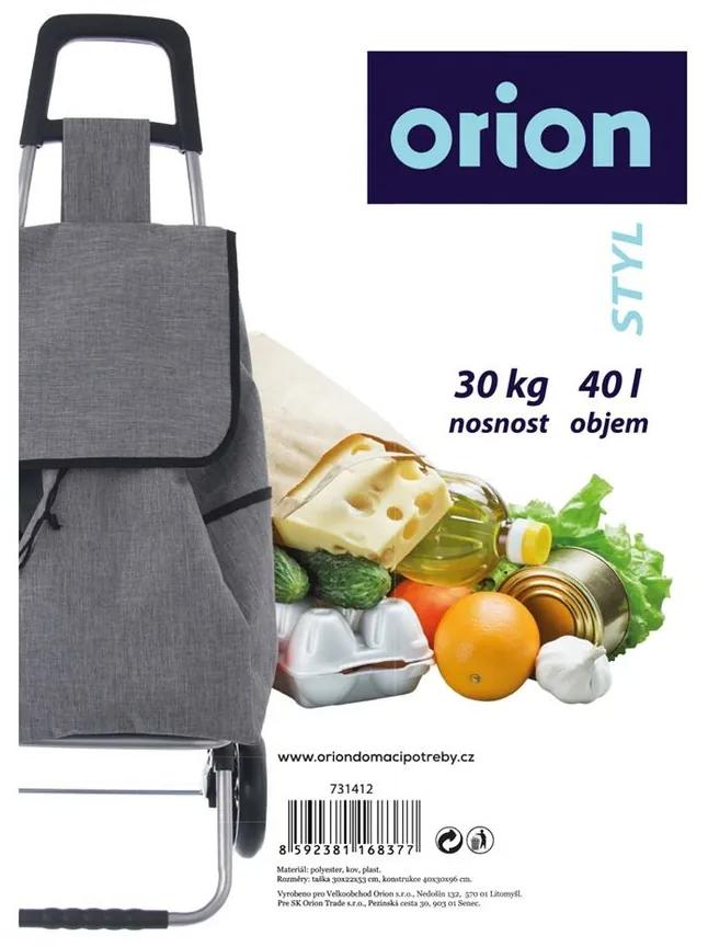 Orion Nákupná taška na kolieskach Styl sivá, 30 x 22 x 53 cm