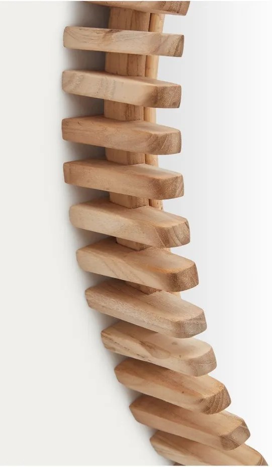 Nástenné zrkadlo s dreveným rámom ø 80 cm Polke – Kave Home