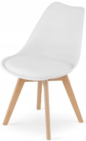 Jedálenská zostava TODI 60cm okrúhly stolový set biely+ 2 stoličky MARK biele