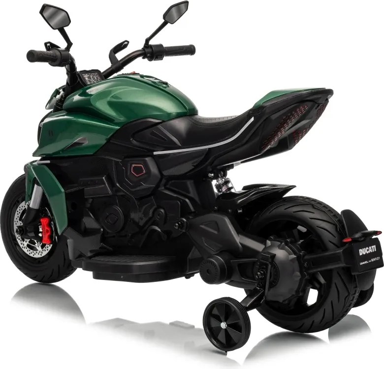 Detská elektrická motorka Ducati Diavel x Bentley Green