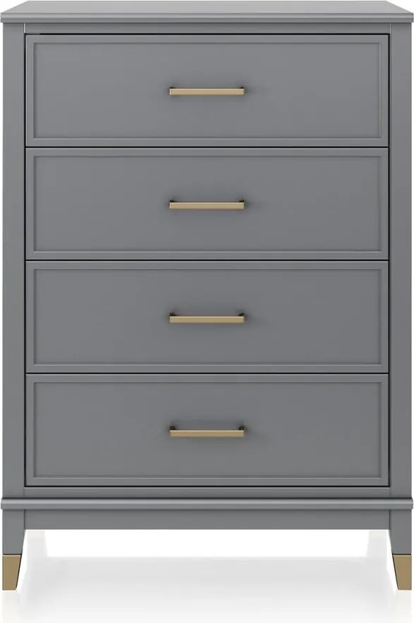 Sivá komoda CosmoLiving by Cosmopolitan Westerleigh, 75 x 106 cm