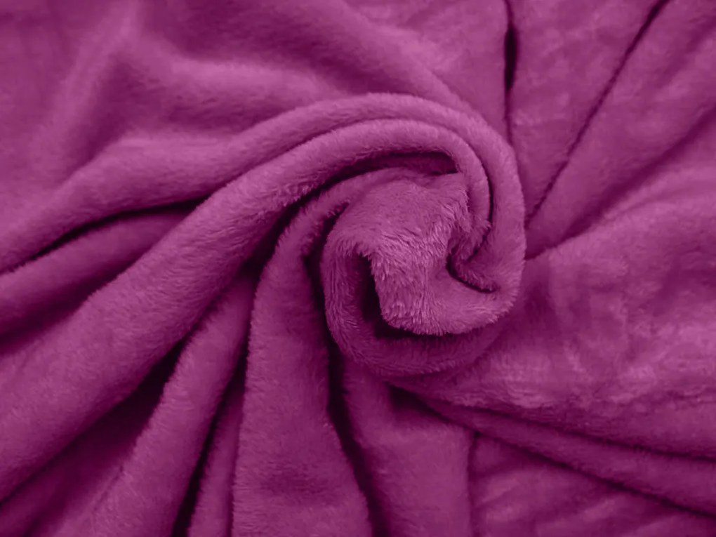 Purpurová mikroplyšová deka VIOLET, 200x230 cm