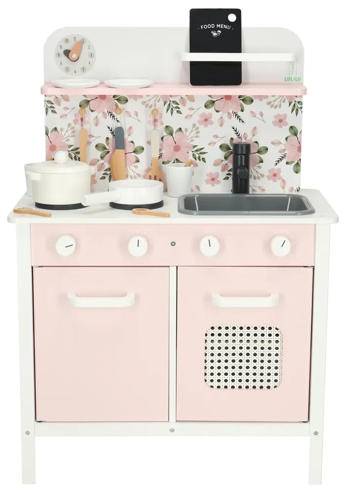 KIK Drevená kuchynská ružová rúra LULILO