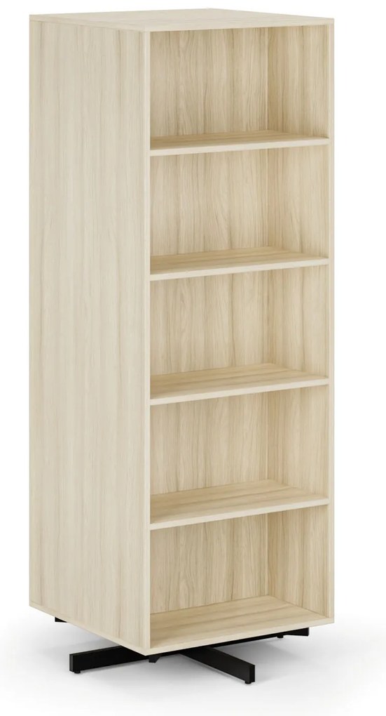 Otočný regál, 680×680×1932 mm, 2x 5 políc, dub prírodný