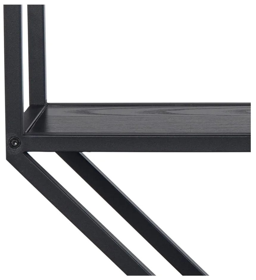 Čierna nástenná polica Actona Seaford