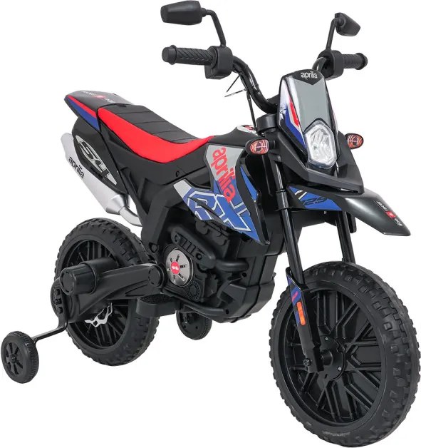 Elektrická motorka Aprilia RX modrá