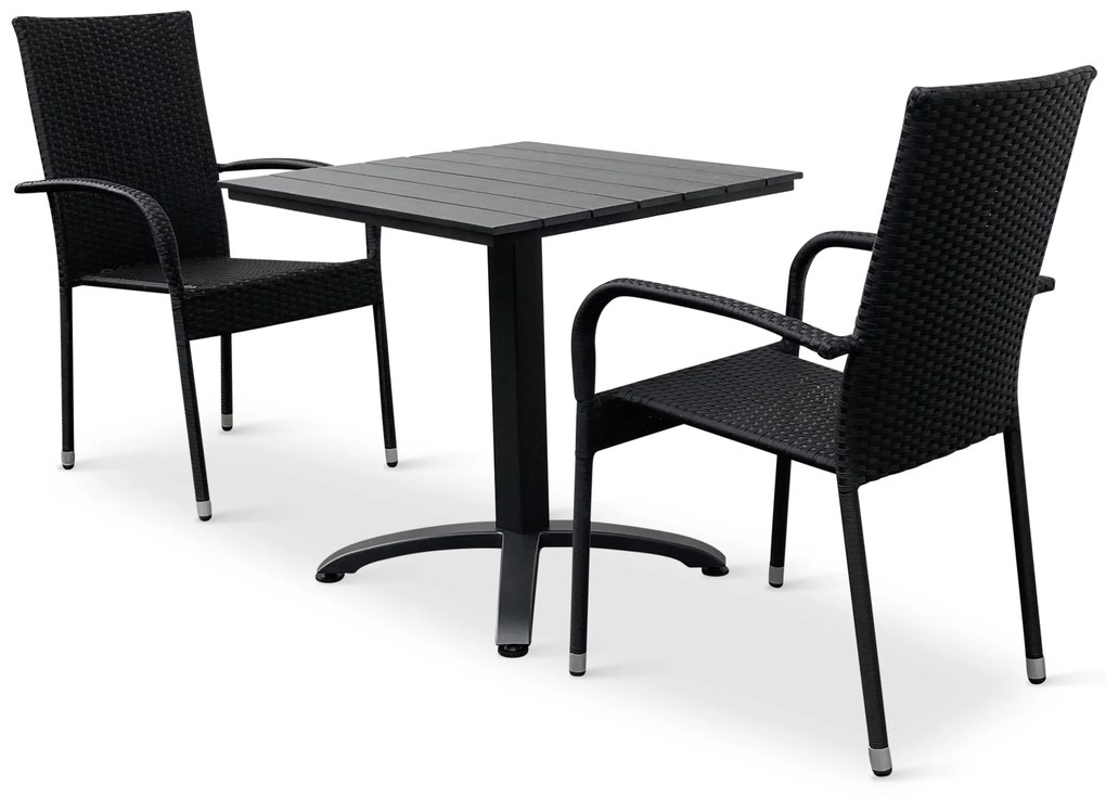 Balkónový set Ristorante + 2x ratanová stolička Paris