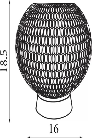 Searchlight EU67008AB - LED stolná lampa MILA LED/0,6W/3xAAA hnedá