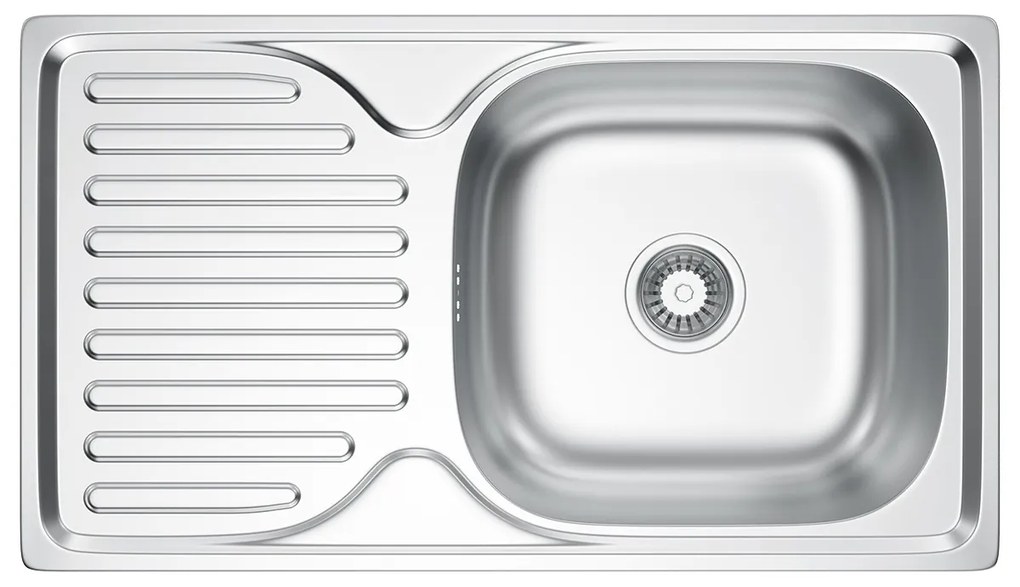 Erga HD, 1-komorový oceľový drez 760x430x160 mm, dekor hladký brúsený satén, ERG-MLS-HD7643