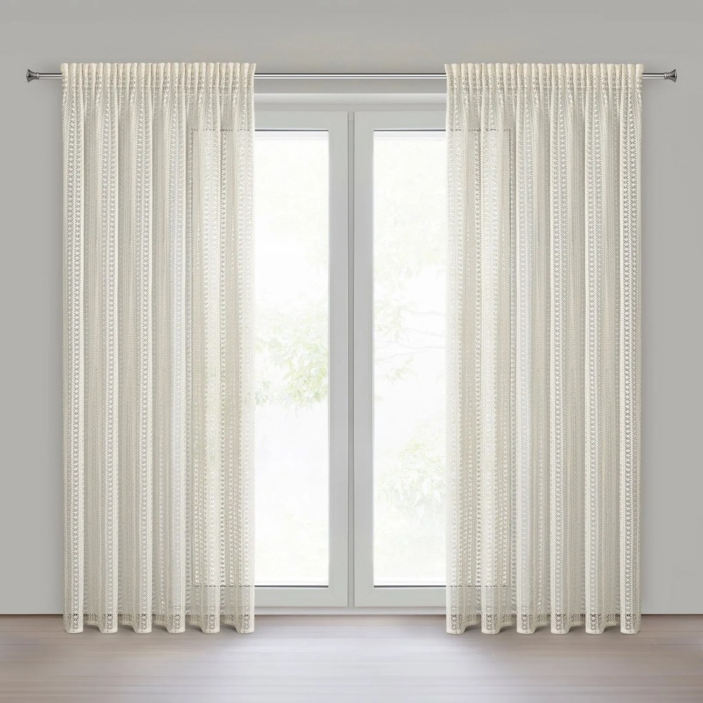 ZÁVES NA PÁSKE BONITA 140X270 CM PRÍRODNÁ