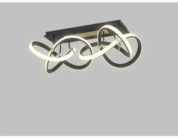 Wofi 9134-204 - LED Stmievateľný prisadený luster INDIGO LED/64W/230V čierna/zlatá