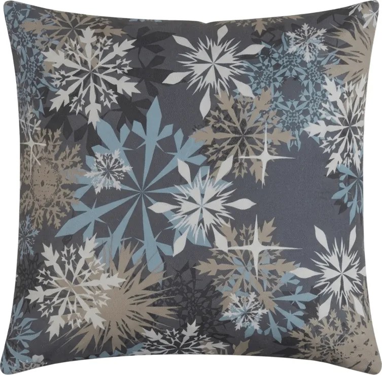 Obliečka na vankúš z mikrovlákna SNOWFLAKE 45x45 cm, modrosivý
