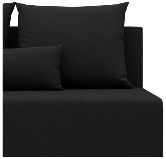 Dvojmiestna pohovka FERMO Lux rozkladacia, čierna