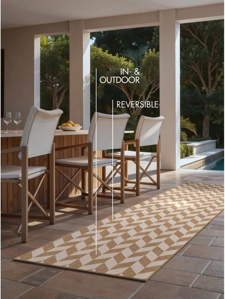 Krémovobiely/v prírodnej farbe vnútorný a vonkajší behúň 80x200 cm Haringey Terrick – Ted Baker