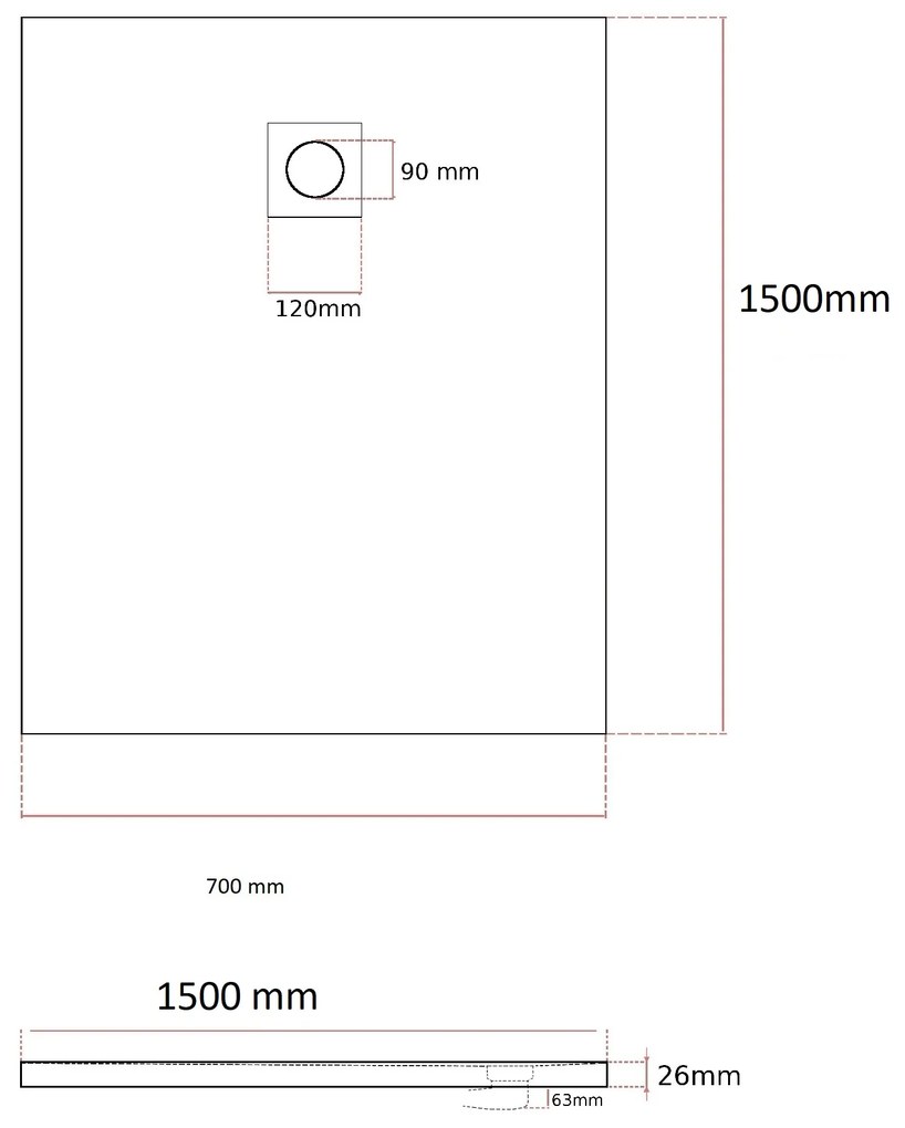 Erga Oldaf, SMC obdĺžniková sprchová vanička 70 x 150 cm, biela matná, ERG-GMA-OL-70150