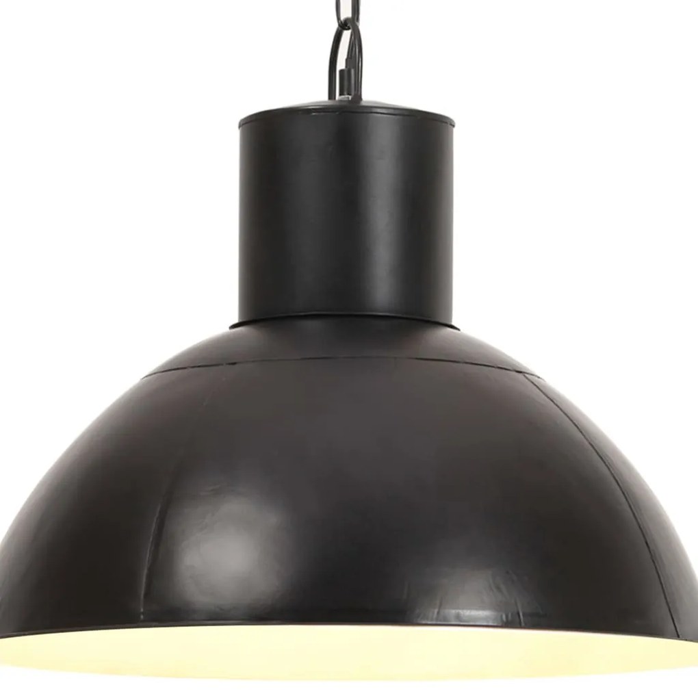 vidaXL Závesná lampa 25 W, čierna, okrúhla 48 cm E27