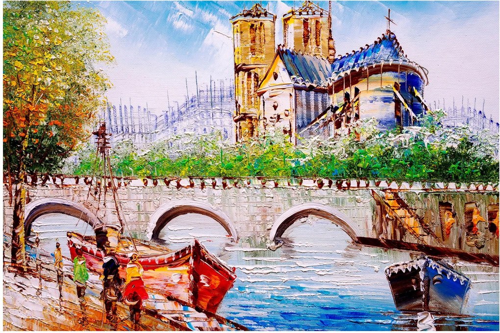 Obraz - Olejomaľba mesta (90x60 cm)