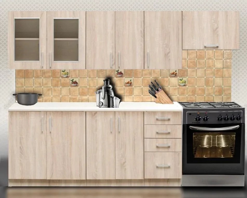 Kuchynská zostava ELIZA, dub sonoma.