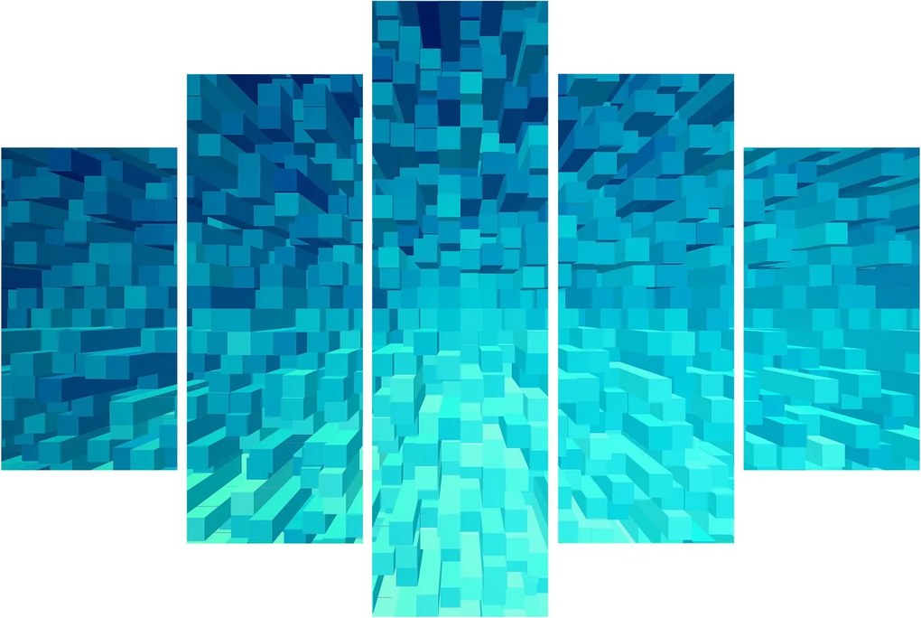Obraz - abstraktné kocky (150x105 cm)